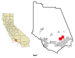 Ventura County California Incorporated and Unincorporated areas Moorpark Highlighted